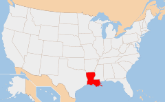 Louisiana Kaart