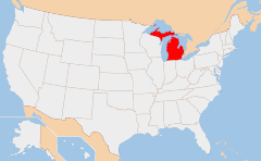 Michigan Kaart