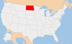 North Dakota Kaart