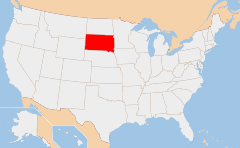 South Dakota Kaart