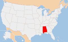 Alabama Kaart