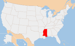 Mississippi Kaart