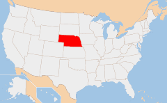 Nebraska Kaart