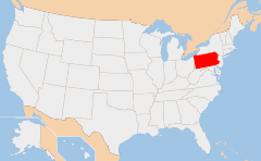 Pennsylvania Kaart