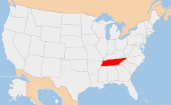 Tennessee Kaart