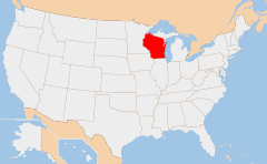 Wisconsin Kaart